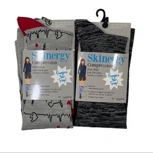 2 Pair: Skinergy Compression Knee-High Socks by LeGale